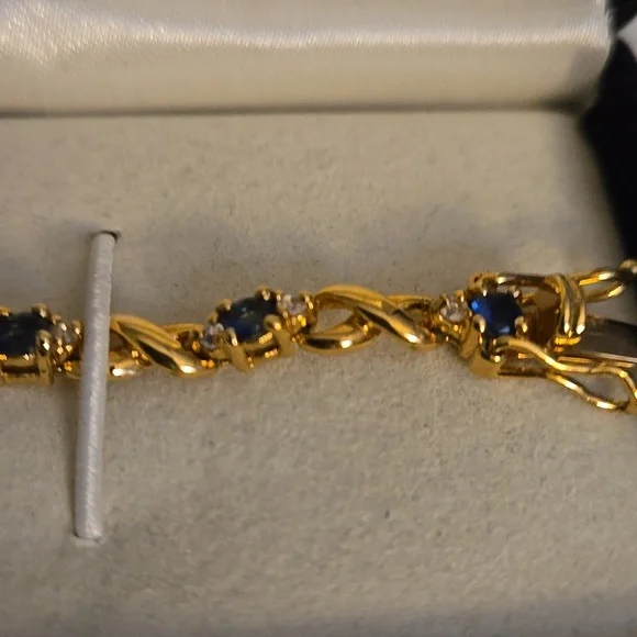 Kay Jewelers Sapphire And Diamond Accent Bracelet